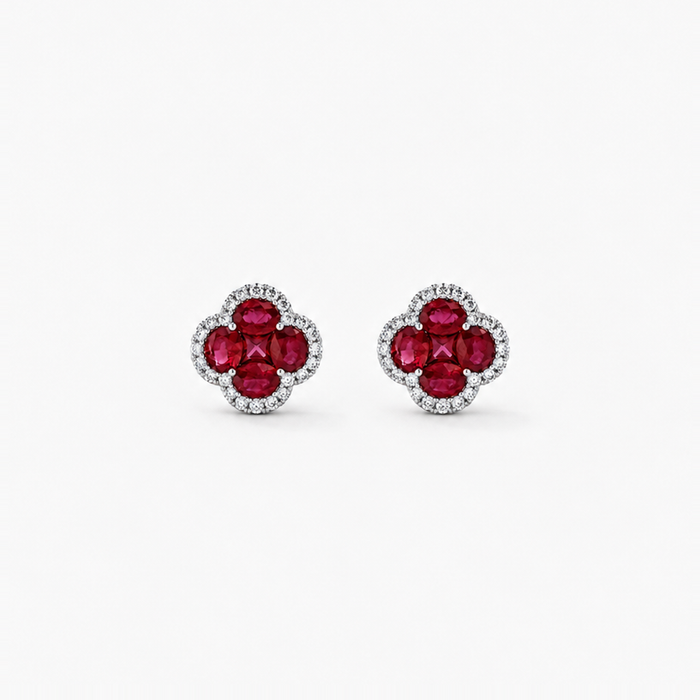 "LEGACY OF ELEGANCE" Ohrstecker Grande – Rote Rubinen