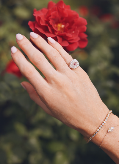 RIVIERA Bezel Set Diamant Tennis Armband