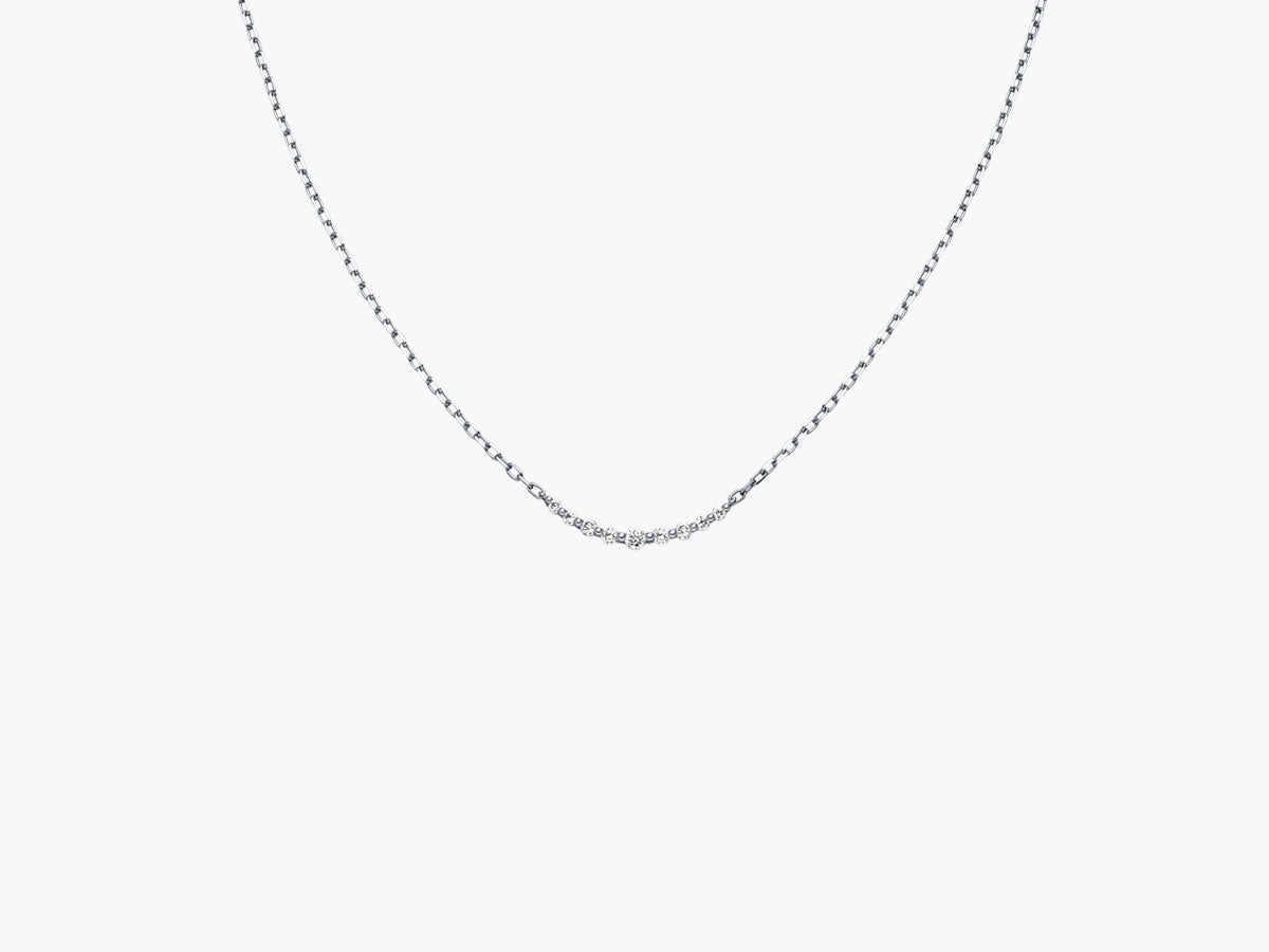 CELESTIAL ARC - fixed diamond arc necklace