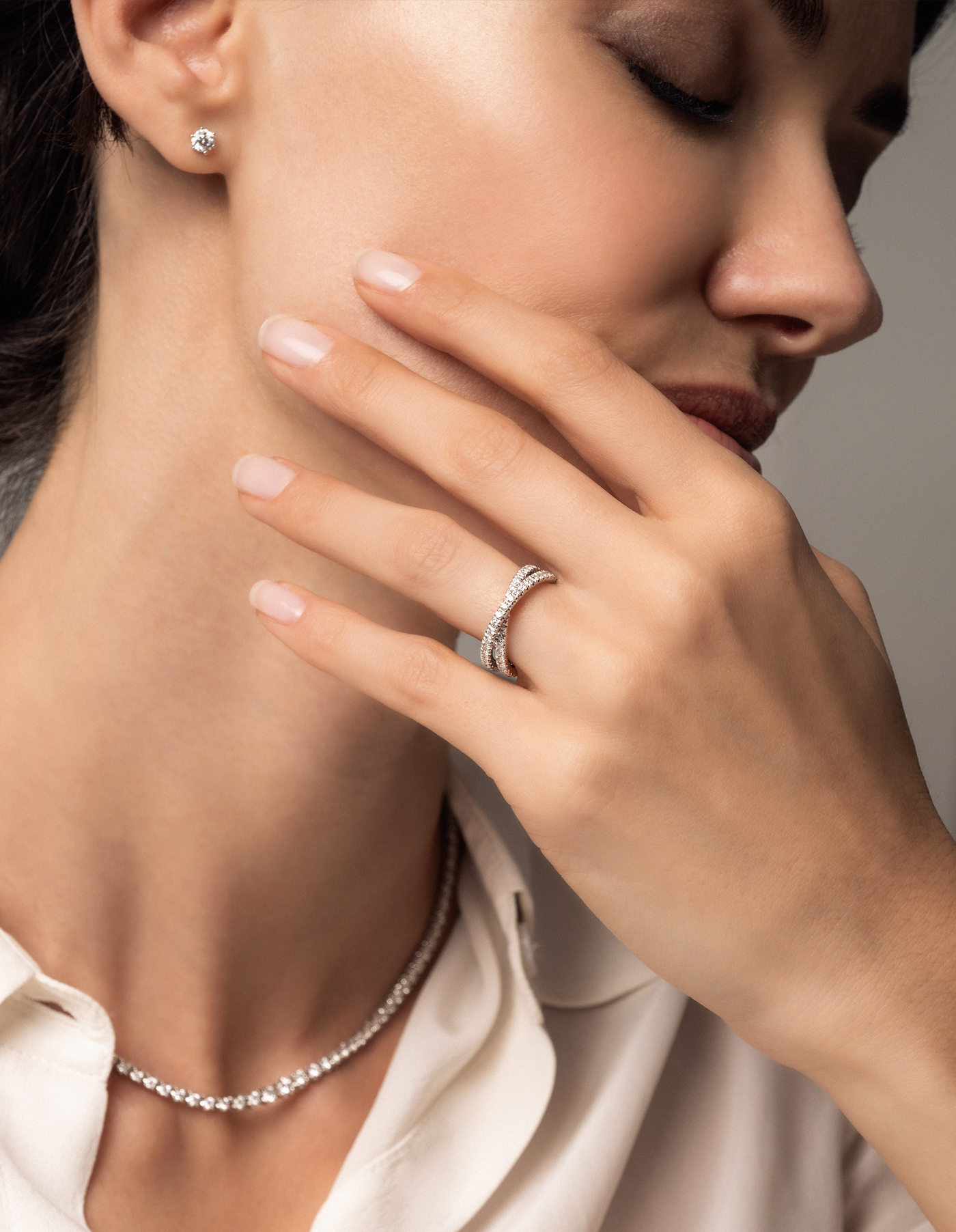 Petite CrissCross Diamant Ring