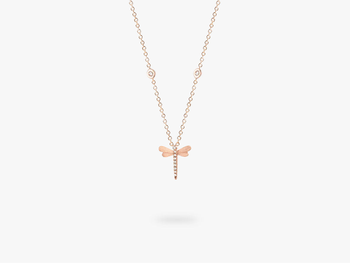 Dragonfly Diamond Necklace