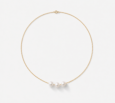 Floating Trinity Pearl Necklace | Coeur de Perle