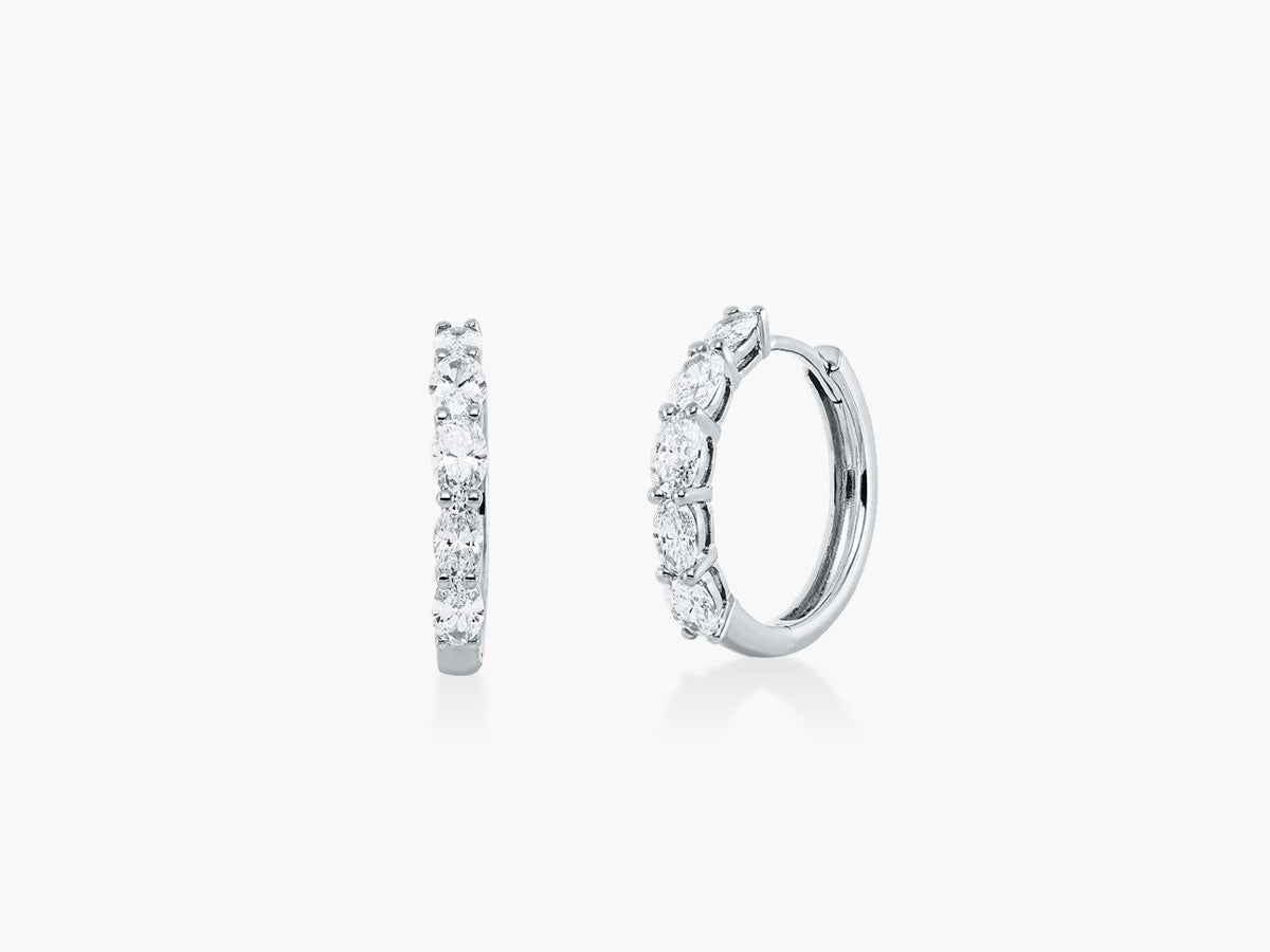 FLORENCE Oval Diamant Kreolen