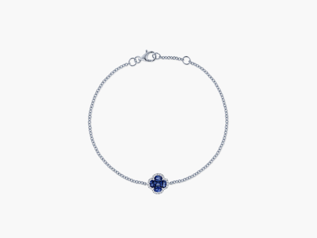 "Legacy of Elegance" Armkette Petite - blaue Saphire