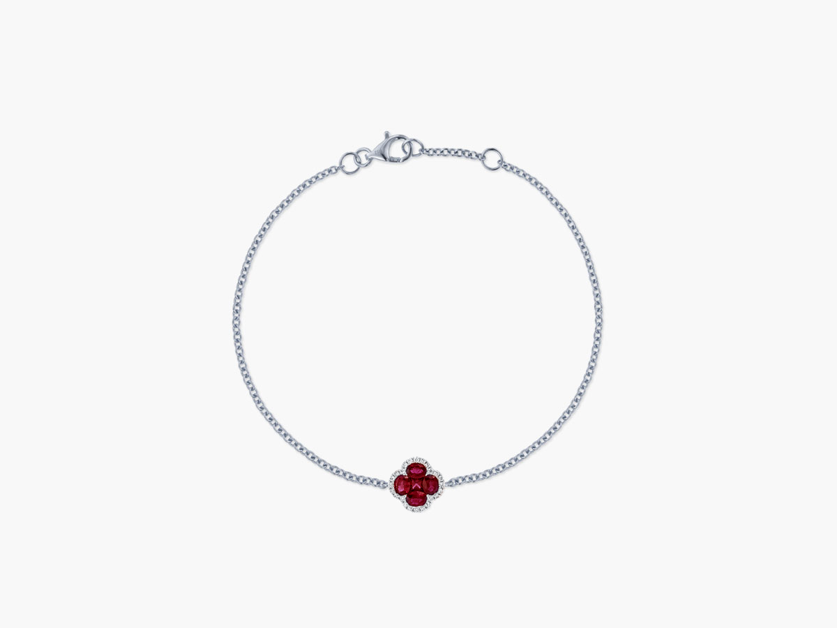 "Legacy of Elegance" Armkette Petite - rote Rubinen