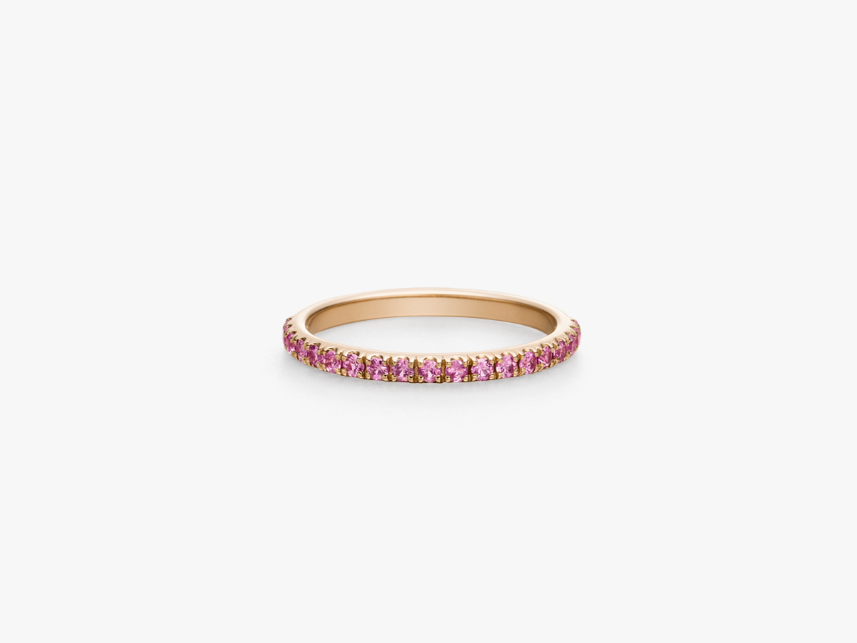 Light Eternity Ring - pinke Saphire