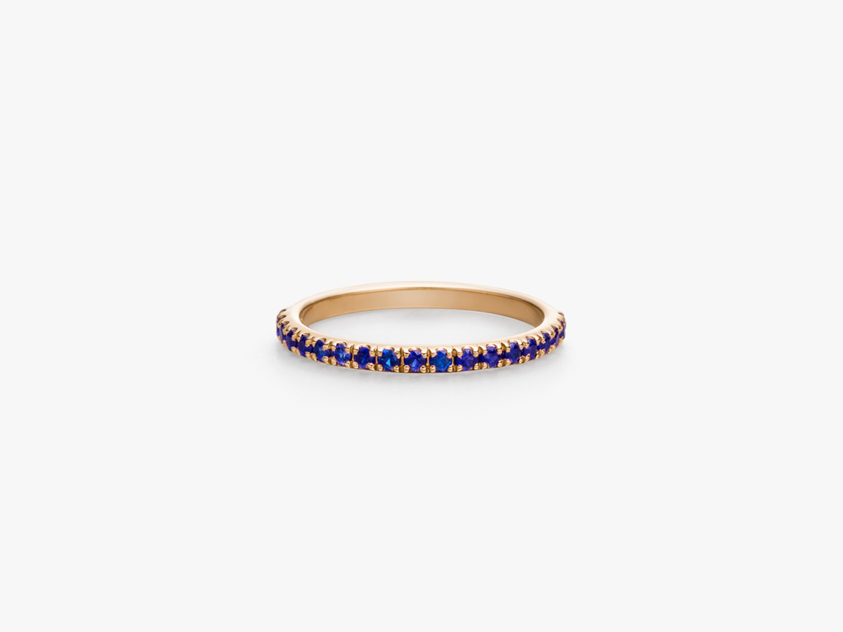 Light Eternity Ring - blaue Saphire