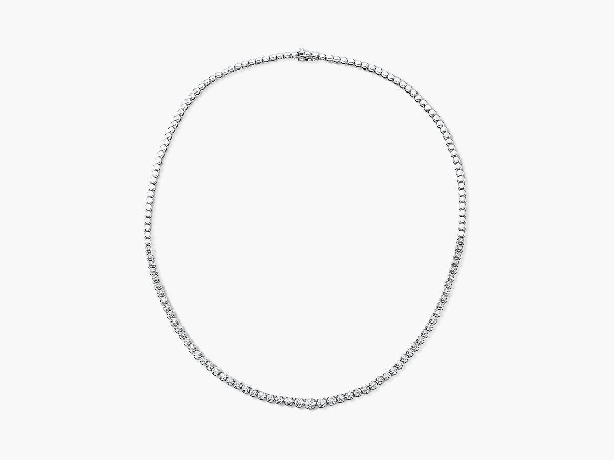 Petite Graduated Diamant Tennis Halskette