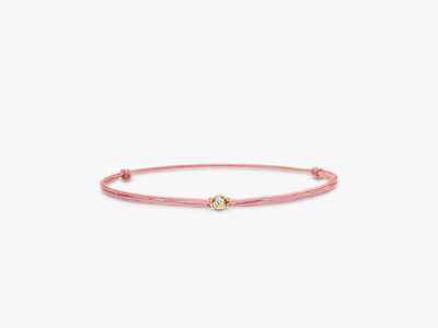 Solitaire Diamant Textilarmband 