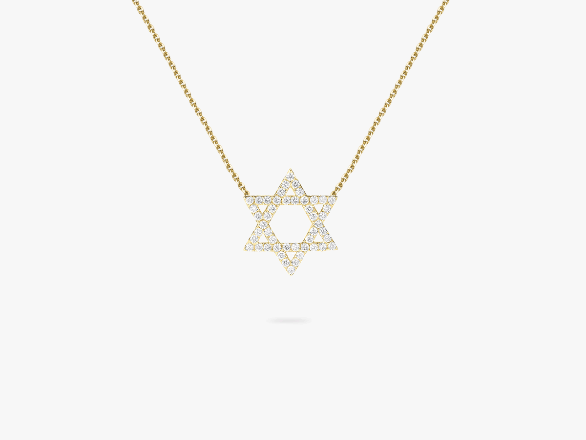 Star of David Diamant Halskette