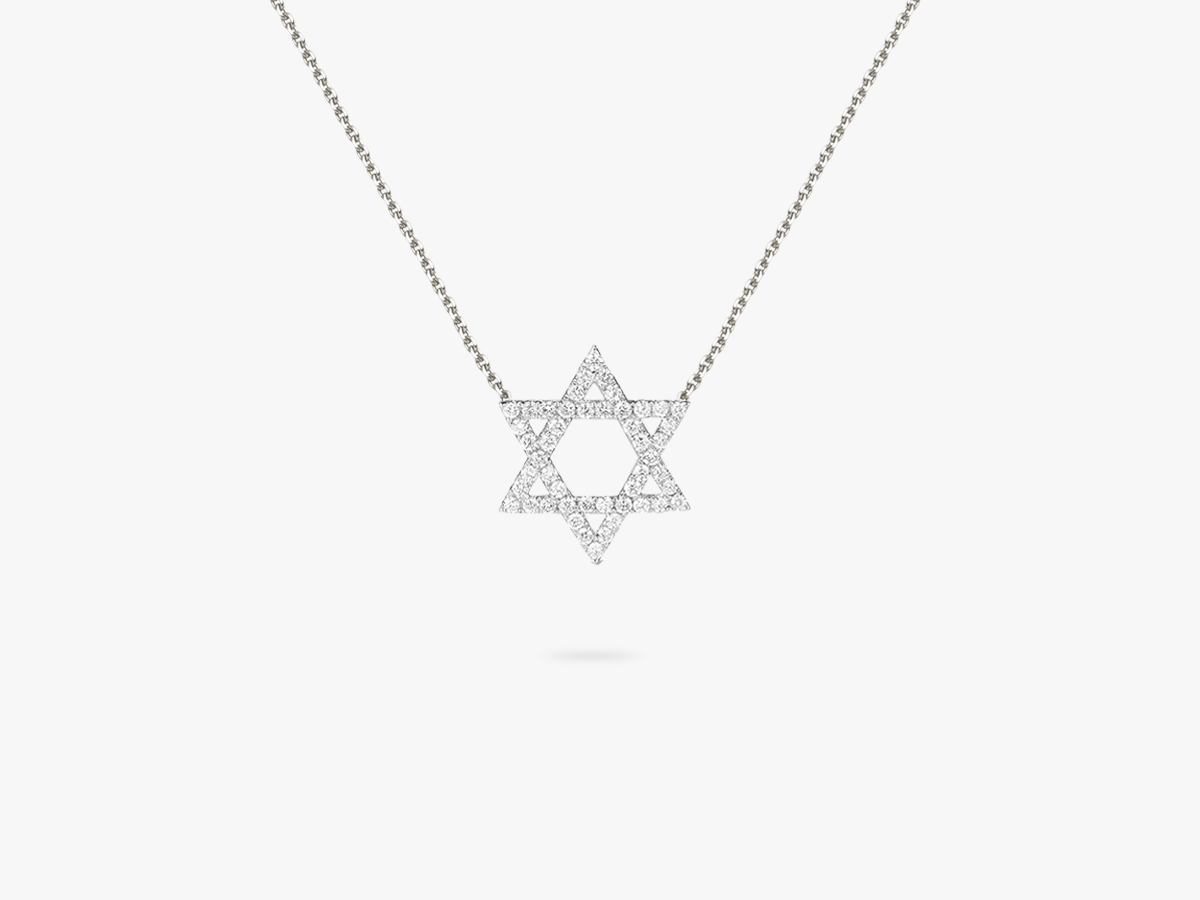 Star of David Diamant Halskette