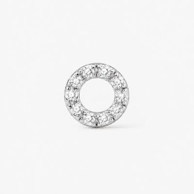 Circle Diamant Ohrstecker in Weissgold – Einzelstück