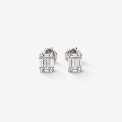 Mayfair Illusion Diamant Ohrstecker · Medium – mayfair weissgold airy