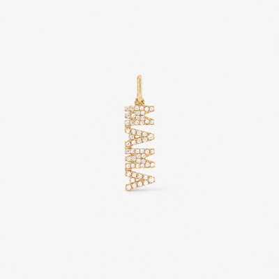 MAMA Diamant Charm in Gelbgold