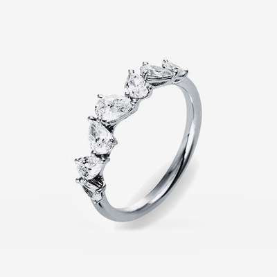 Pear Shape Diamant Ring in 18k Weissgold – Produktansicht