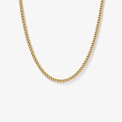 Cuban Link Chain 2.6 mm – Gelbgold – angenäherte Designvisualisierung