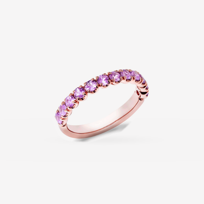 Grace Saphir Eternity Ring - Purple in 18k Roségold – Produktansicht