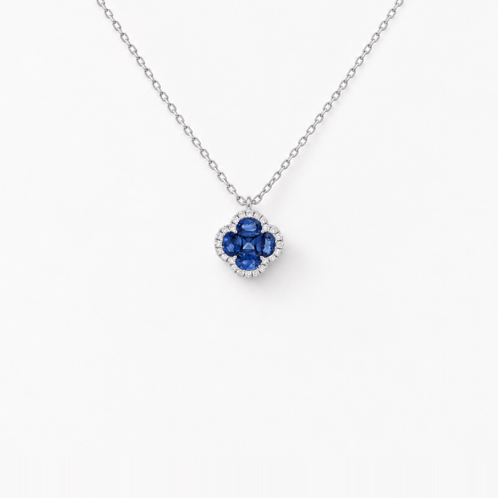 "LEGACY OF ELEGANCE" Classic Pendant Necklace – Blue Sapphires
