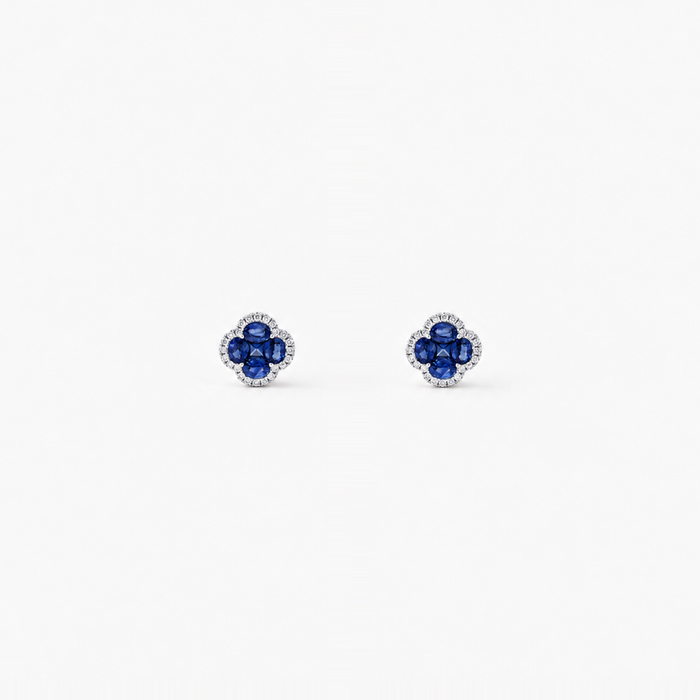 "LEGACY OF ELEGANCE" Petite Stud Earrings – Blue Sapphires