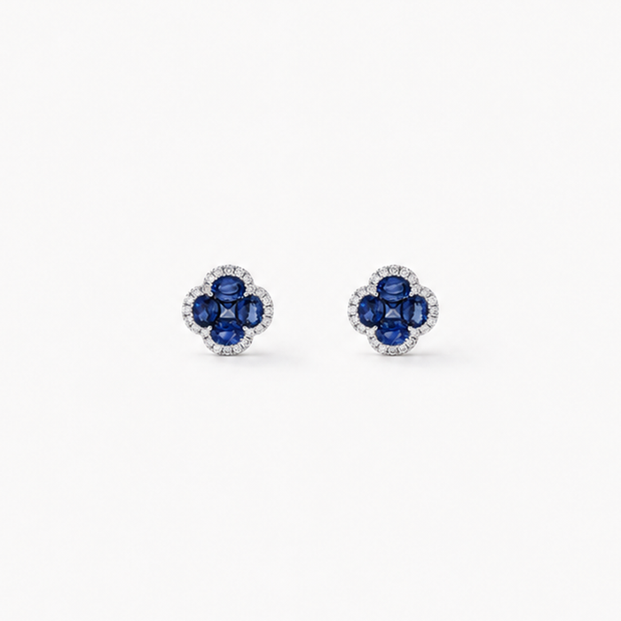 "LEGACY OF ELEGANCE" Ohrstecker Classic – blaue Saphire