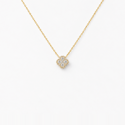 GISELLE Legacy of Elegance Halskette Petite in 18k Gelbgold, Halskette mit Kleeblatt-Motiv