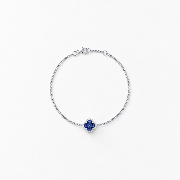 "Legacy of Elegance" Armkette Petite - blaue Saphire
