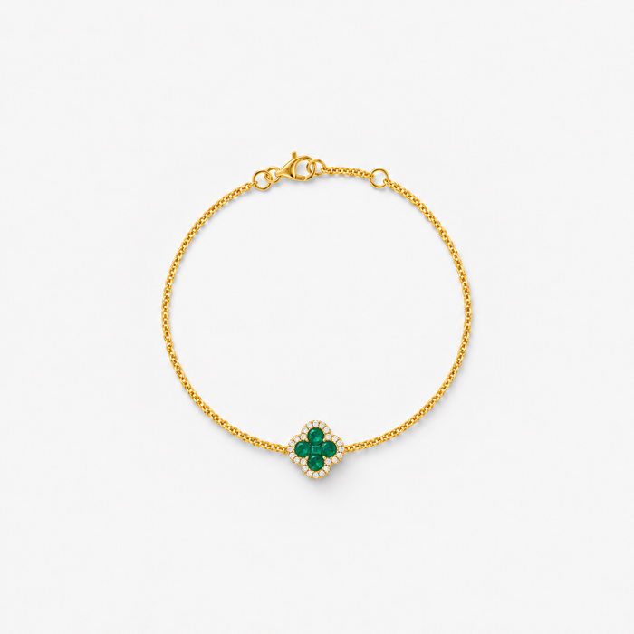 "Legacy of Elegance" Armkette Classic – grüne Smaragde