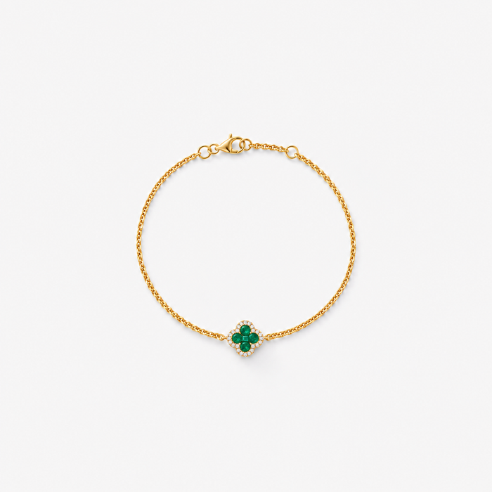 "Legacy of Elegance" Armkette Petite - grüne Smaragde