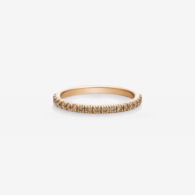 Light Eternity Pinky Ring - Beige in 18k Roségold – Produktansicht