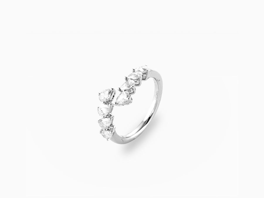 Pear Shape Twist Ring